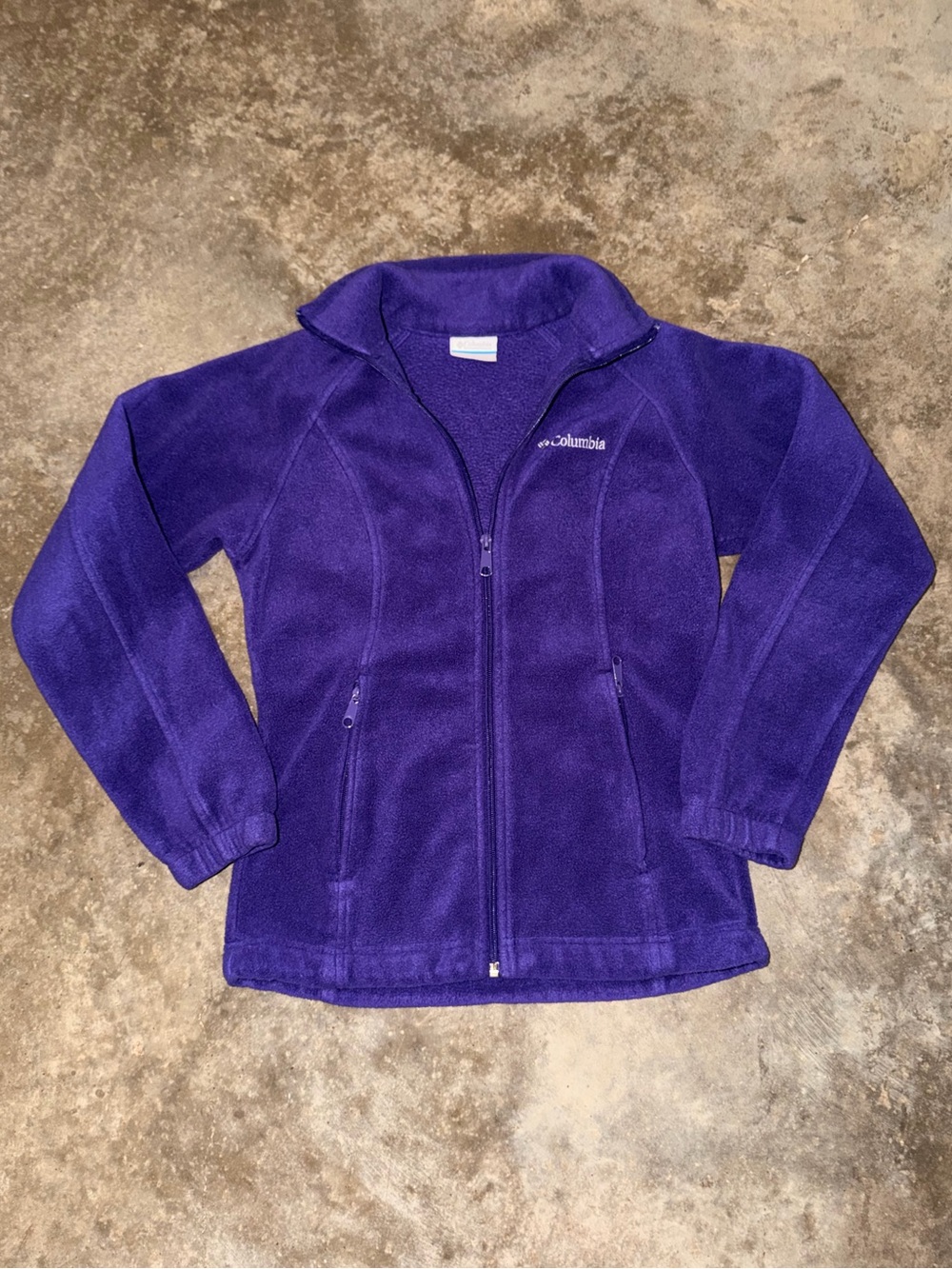 Columbia Purple Full Zip Fleece Jacket XS Game Day Tailgate Football Outdoor